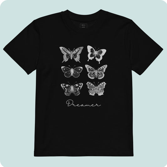 Dreamer Butterflies Organic Cotton Kids T-shirt